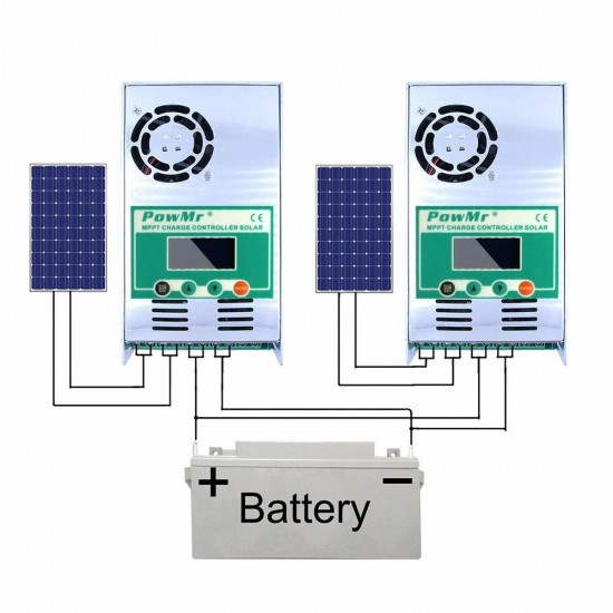 60A Solar Charge and Discharge Controller 12V 24V 36V 48V Auto for Max PV 190VDC Lead Acid Lithium Battery