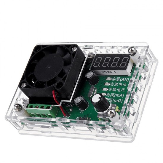 TEC-06 Battery Capacity Testing 16W Electronic Load Tester with Case for Mobile Power Tester LED Display with Fan Cable Online Draw Discharge Curve TEC-06 Battery Capacity Testing 16W Electronic Load Tester with Case for Mobile Power Tester LED Display with Fan Cable Online Draw Discharge Curve