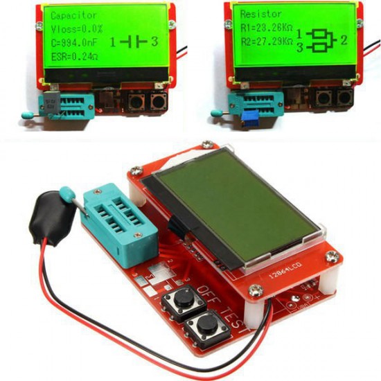 Transistor Tester ESR Capacitance Meter Resistance Inductance Measuring Transistor Tester ESR Capacitance Meter Resistance Inductance Measuring
