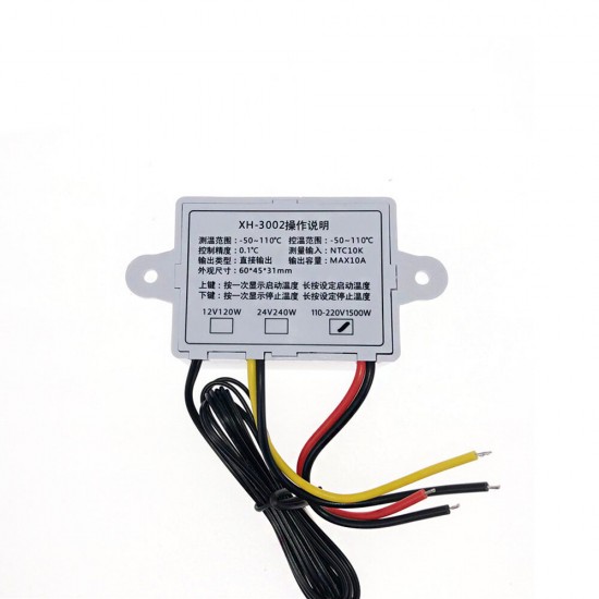 XH-3002 12V 24V 110V 220V Professional W3002 Digital LED Temperature Controller 10A Thermostat Regulator XH-3002 12V 24V 110V 220V Professional W3002 Digital LED Temperature Controller 10A Thermostat Regulator