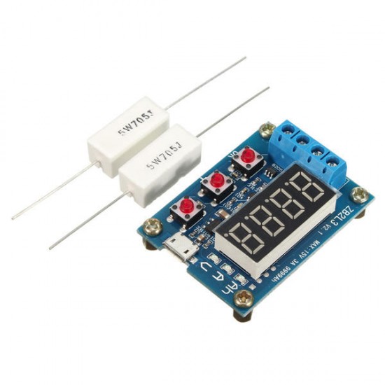 ZB2L3 18650 Battery Capacity Tester External Load Discharge Type 1.2-12V Tester with Two 7.5 Resistors ZB2L3 18650 Battery Capacity Tester External Load Discharge Type 1.2-12V Tester with Two 7.5 Resistors