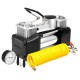 12V 150PSI Portable Heavy Duty Dual Cylinder Air Pump Air Compressor Tire Inflator For Car Truck RV