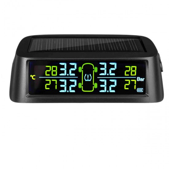 C700 Solar Temperature Tire Pressure Monitor Digital LCD Display Waterproof