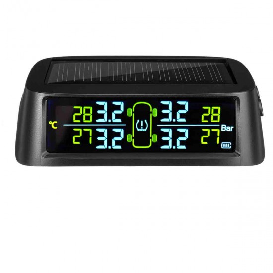 C700 Solar Temperature Tire Pressure Monitor Digital LCD Display Waterproof C700 Solar Temperature Tire Pressure Monitor Digital LCD Display Waterproof