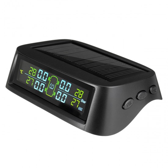 C700 Solar Temperature Tire Pressure Monitor Digital LCD Display Waterproof