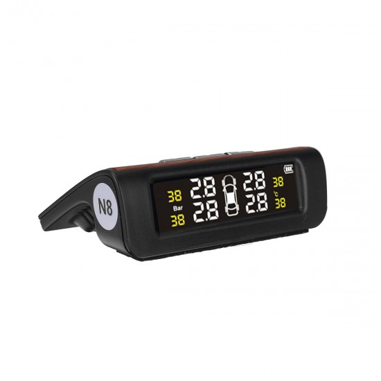 Car Solar Tire Pressure Monitoring System External English Version with Four Sensors