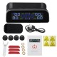 Wireless Tire Pressure Monitoring System Solar Power Clock LCD Display