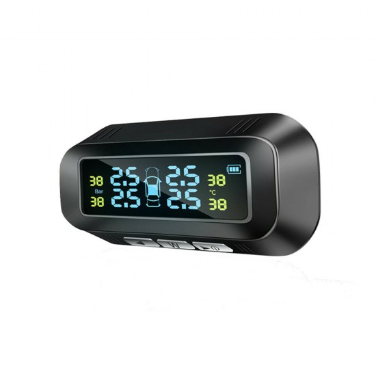 TY-1 Tire Pressure Monitor System Real-time Tester LCD Screen with 4 External Sensors Auto Power On Off