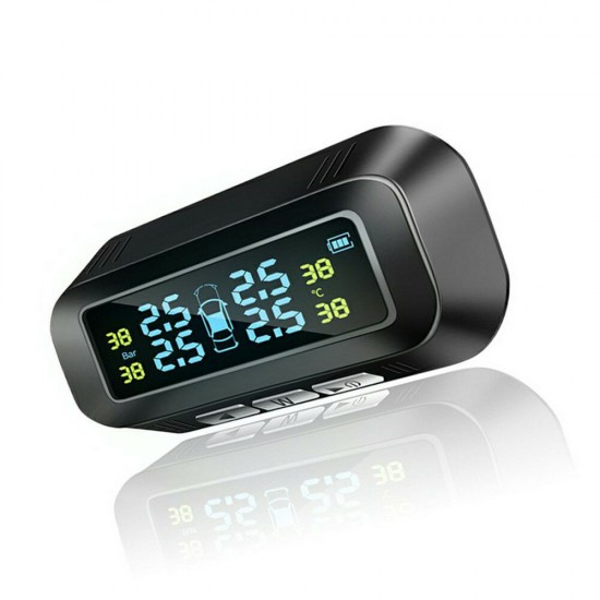 TY-1 Tire Pressure Monitor System Real-time Tester LCD Screen with 4 External Sensors Auto Power On Off