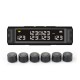 Wireless Tire Pressure Monitor System Solar External with 6 Sensor for Car RV Truck