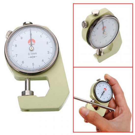 0 to 10x0.1mm Round Dial Thickness Gauge Measurement Tool