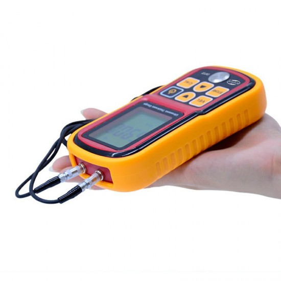 GM100 Digital LCD Display Ultrasonic Thickness Gauge Metal Testering Measuring Instruments 1.2 to 200MM Sound Velocity Meter