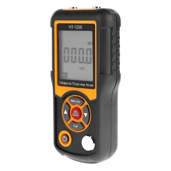 HT-1200 Ultrasonic Thickness Gauge Meter Steel Thickness Tester 1.2-225mm Range 0.1mm Resolution Four-digit LCD Display