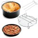 1 Set 8 Inch Air Fryer Accessories Rack Cake Pizza Oven Barbecue Frying Pan Tray 1 Set 8 Inch Air Fryer Accessories Rack Cake Pizza Oven Barbecue Frying Pan Tray