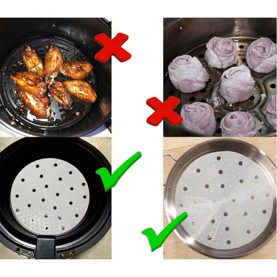1 Set 8 Inch Air Fryer Accessories Rack Cake Pizza Oven Barbecue Frying Pan Tray 1 Set 8 Inch Air Fryer Accessories Rack Cake Pizza Oven Barbecue Frying Pan Tray
