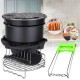 1 Set 8 Inch Air Fryer Accessories Rack Cake Pizza Oven Barbecue Frying Pan Tray