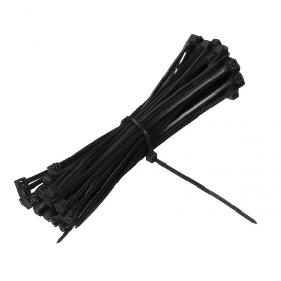 1000Pcs Black Plastic Cable Zip Tie Fasten Wrap 100mm x 1.8mm
