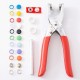 100/200 Sets DIY Press Studs Tools Kit Assorted Colors Snap Metal Sewing Buttons