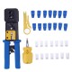 103Pcs Network Repair Tool Kit 6P/8P Network Hole Crystal Head Wire Crimper Plier with Mini Wire Stripper Screwdriver