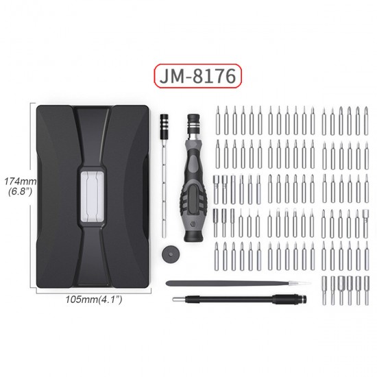 106 In 1 Screwdriver Set CRV Hex Torx Slotted Pentalobe Drive Bits Repair Tools Kit 106 In 1 Screwdriver Set CRV Hex Torx Slotted Pentalobe Drive Bits Repair Tools Kit