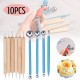 10Pcs DIY Dotting Tool Ball Styluses Tools Kit For Mandala Rock Painting Pottery Clay