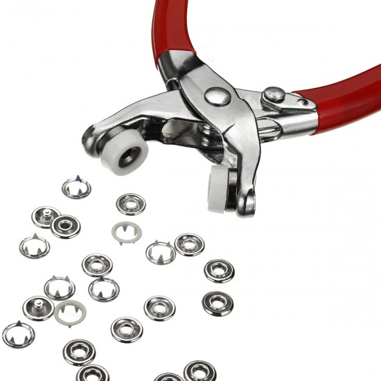 110 Set Metal Press Studs Sewing Button Clothing Snap Fasteners + Pliers Tools Fasteners Snap/Metal Press Stud Cloth Tool Kit 110 Set Metal Press Studs Sewing Button Clothing Snap Fasteners + Pliers Tools Fasteners Snap/Metal Press Stud Cloth Tool Kit