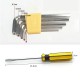 11PCS Home Repair Tool Set Allen Wrench Plier Screwdriver General Household Hand Tool Kit with Plastic Tool Box