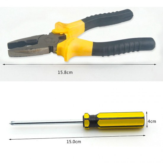 11PCS Home Repair Tool Set Allen Wrench Plier Screwdriver General Household Hand Tool Kit with Plastic Tool Box 11PCS Home Repair Tool Set Allen Wrench Plier Screwdriver General Household Hand Tool Kit with Plastic Tool Box