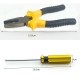 11PCS Home Repair Tool Set Allen Wrench Plier Screwdriver General Household Hand Tool Kit with Plastic Tool Box