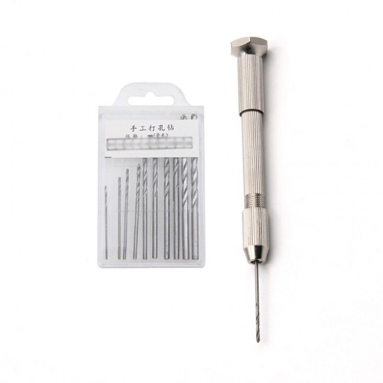 11Pcs Accurate Pin Vise Hand Drill Set Rotary Tools DIY PCB Jewelry Watches Tools 11Pcs Accurate Pin Vise Hand Drill Set Rotary Tools DIY PCB Jewelry Watches Tools