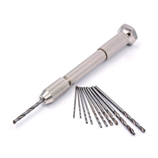 11Pcs Accurate Pin Vise Hand Drill Set Rotary Tools DIY PCB Jewelry Watches Tools 11Pcs Accurate Pin Vise Hand Drill Set Rotary Tools DIY PCB Jewelry Watches Tools