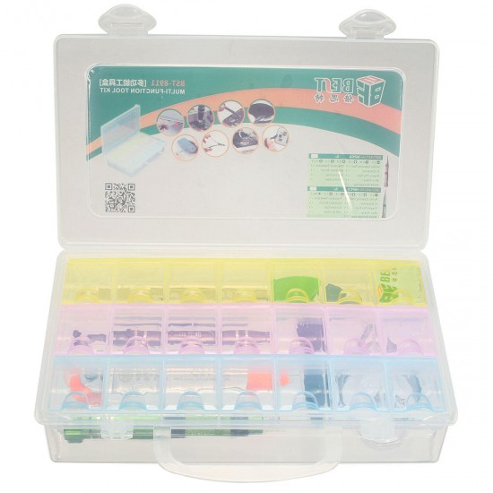 12 in 1 Alloy Material Multi Function Tools Box With Parts Storage Box 20x153x53mm 12 in 1 Alloy Material Multi Function Tools Box With Parts Storage Box 20x153x53mm