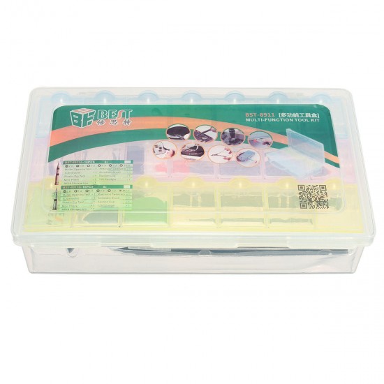 12 in 1 Alloy Material Multi Function Tools Box With Parts Storage Box 20x153x53mm