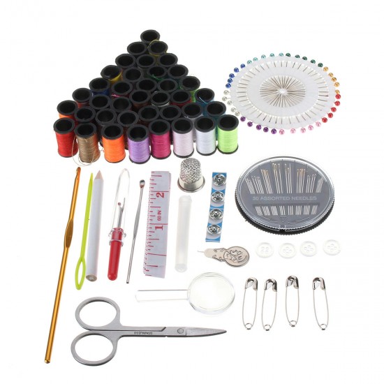 134Pcs Leather Craft Tool Kit Needle Sewing Tape Thread Stitching Travel Home 134Pcs Leather Craft Tool Kit Needle Sewing Tape Thread Stitching Travel Home