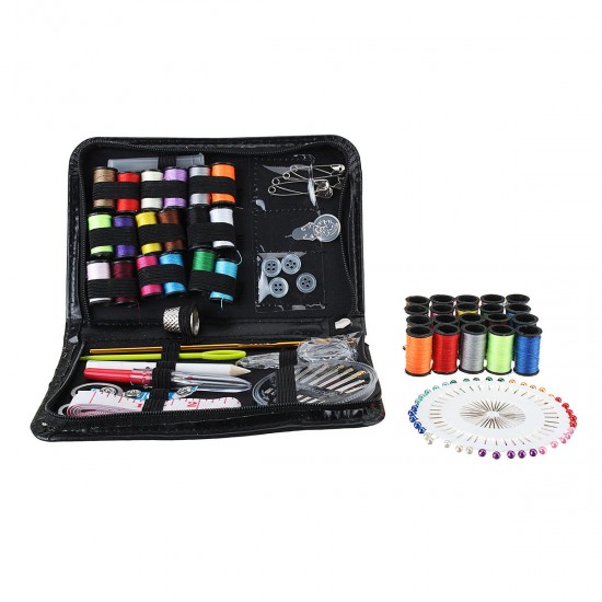 134Pcs Leather Craft Tool Kit Needle Sewing Tape Thread Stitching Travel Home 134Pcs Leather Craft Tool Kit Needle Sewing Tape Thread Stitching Travel Home