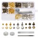 135 pcs Single Cap Rivets Metal Leather Rivets with 3 Pieces Tool kits for Rivets Replacemen