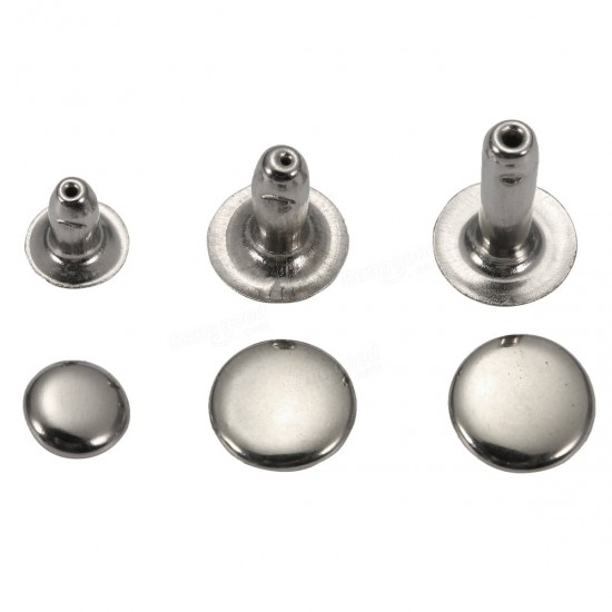 135 pcs Single Cap Rivets Metal Leather Rivets with 3 Pieces Tool kits for Rivets Replacemen 135 pcs Single Cap Rivets Metal Leather Rivets with 3 Pieces Tool kits for Rivets Replacemen