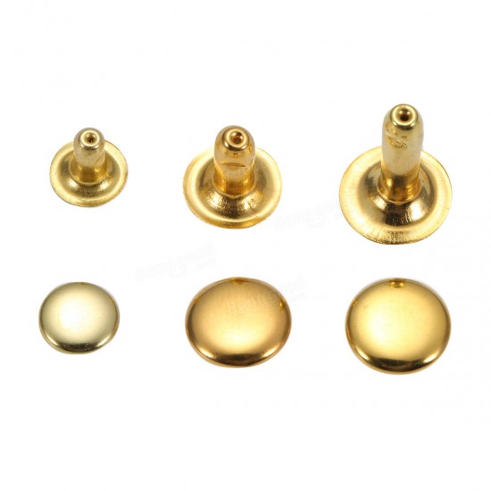 135 pcs Single Cap Rivets Metal Leather Rivets with 3 Pieces Tool kits for Rivets Replacemen 135 pcs Single Cap Rivets Metal Leather Rivets with 3 Pieces Tool kits for Rivets Replacemen