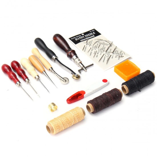 13Pcs Craft Hand Stitching Sewing Tools for Sewing Leather Stamping Tool Set