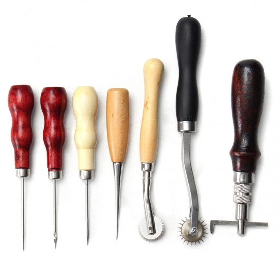 13Pcs Craft Hand Stitching Sewing Tools for Sewing Leather Stamping Tool Set