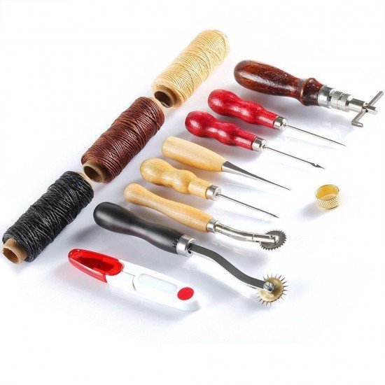 13Pcs Craft Hand Stitching Sewing Tools for Sewing Leather Stamping Tool Set