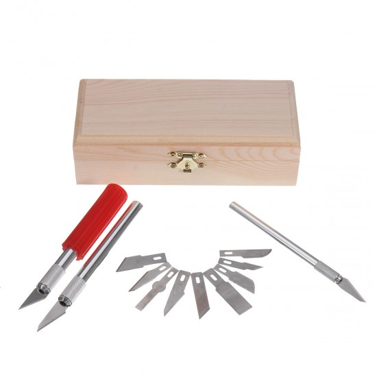 13Pcs/Set Carving Craft Knive Pen Engraving Blade Wood Cutter Repair Hand Tools Kit