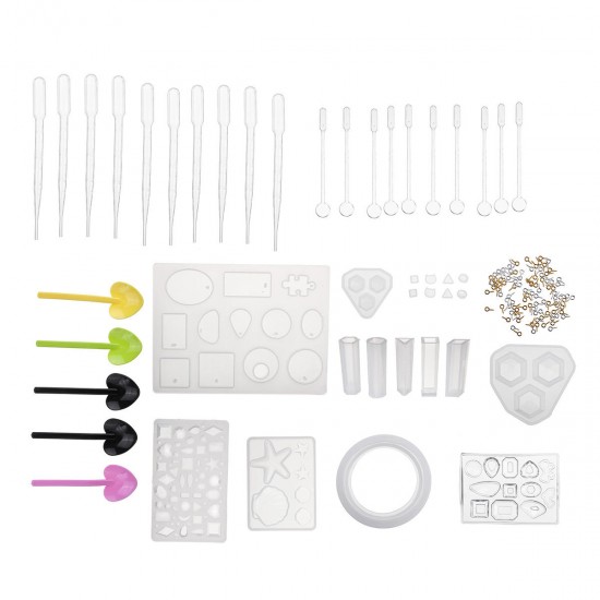 141Pcs DIY Silicone Resin Casting Molds Pendant Making Necklace Mould Hand Craft Tools Kit 141Pcs DIY Silicone Resin Casting Molds Pendant Making Necklace Mould Hand Craft Tools Kit