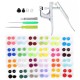 150Pcs/360Pcs Resin Plastic Buttons(15/24 Colors) + 1 Set Press Pliers