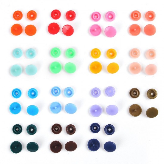 150Pcs/360Pcs Resin Plastic Buttons(15/24 Colors) + 1 Set Press Pliers 150Pcs/360Pcs Resin Plastic Buttons(15/24 Colors) + 1 Set Press Pliers