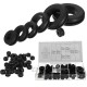 180pc Rubber Grommets Retaining Ring Set Blanking Hole Wiring Cable Gasket Kits Hardware Tools