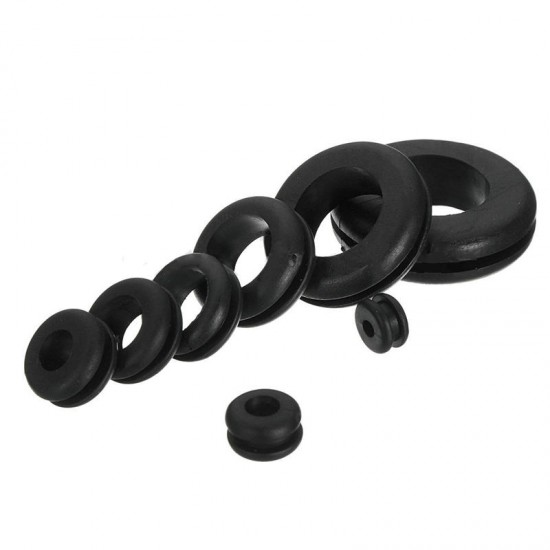 180pc Rubber Grommets Retaining Ring Set Blanking Hole Wiring Cable Gasket Kits Hardware Tools