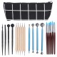 18pcs Clay Sculpting Carving Pottery Tools Kit Wax Polymer Shapers Modeling DIY Craft 18pcs Clay Sculpting Carving Pottery Tools Kit Wax Polymer Shapers Modeling DIY Craft