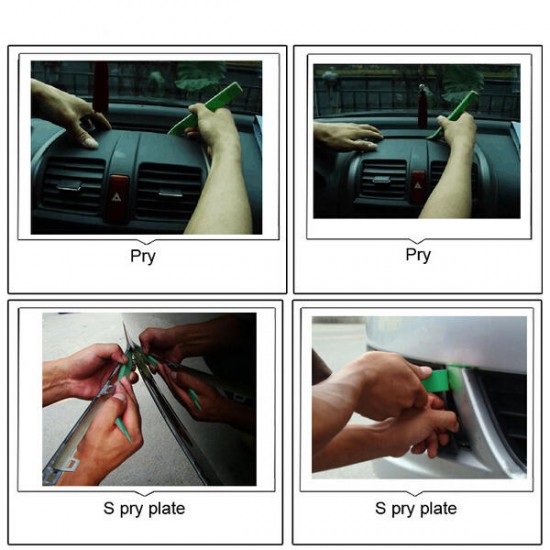 2 Pcs BST-129 Thick Plastic Pry Opening Tools For Car Interior 2 Pcs BST-129 Thick Plastic Pry Opening Tools For Car Interior