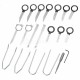 20Pcs Disassembly Tools Radio Removal Keys Din Removal U-Hooks Hex Wrench Pentagon Wrench for Cars Auto Audio Vehicle Dash